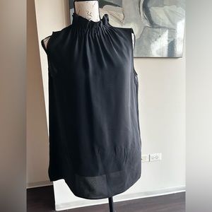 Black silk blouse